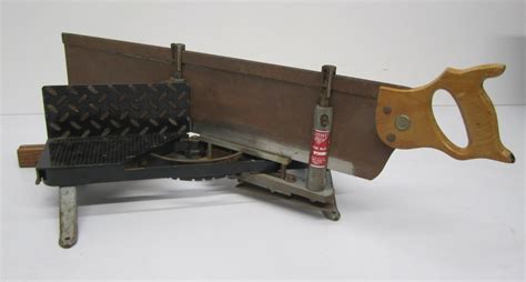 millers falls all steel miter box no 1285c|old ALL STEEL 1285C MILLERS FALLS MITER BOX atkins saw.